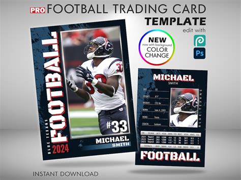 football trading card template
